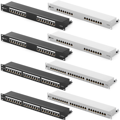 19'' Patchpanel für Netzwerkschrank / Setverschrank 16 24 Port RJ45 Cat 6 6a LAN