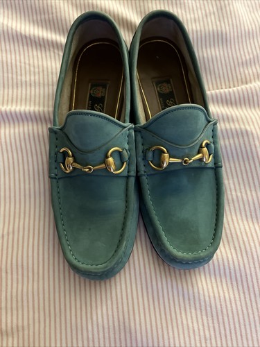 GUCCI MENS SHOES HORSEBIT SUEDE LOAFERS 