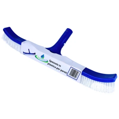 SPAZZOLA per PULIZIA PARETI BORDI e FONDO PISCINA in PLASTICA cm 45x15x5
