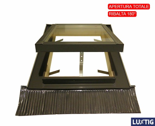 Lucernario Finestra da Tetto Skylight - Made in Italy In Legno + Alluminio - Foto 3 di 11
