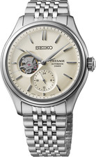 Seiko Presage Classic Semi-Skeleton Shiroiro 40.2mm White Dial Watch SPB469