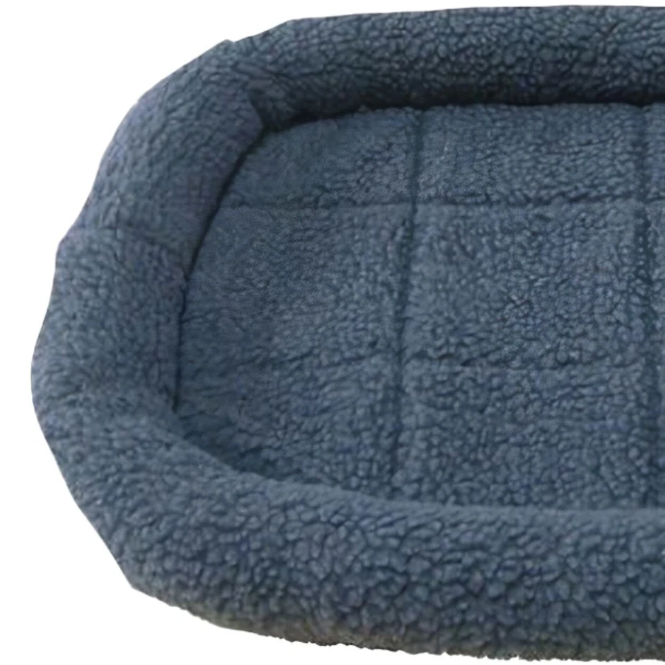 HugglePets Dog Bed Pet Mat Sheepskin Dove Grey Puppy Training Crate Washable Pad - Image 4 of 4