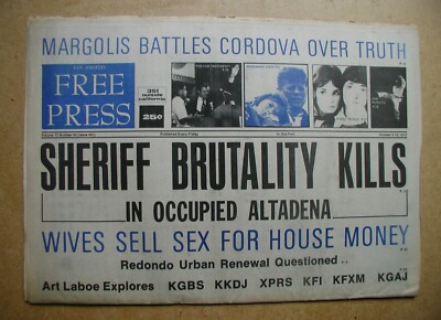 Los Angeles Free Press. October 5-12, 1973. Underground Counterculture