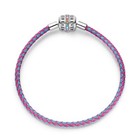 Rainbow Tennis Line Bracelet For Women Kunsir 925 Sterling Silver 3mm Multicolor