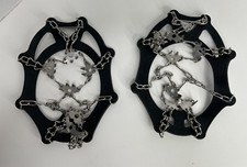 24 Spikes Crampons Ice Cleats Traction Snow Grip, Black SIZE L for Snow Boots