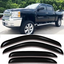 94515 Side Window Visor Rain Guards for 07 2007-2014 Silverado/Sierra Crew Cab