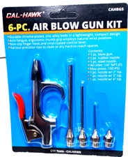 6 pc. AIR BLOW GUN KIT