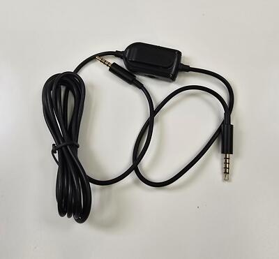 2 PACK Generic Logitech Astro A10 Cord Cable with Volume Control - Black