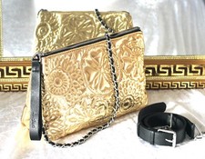DESIGUAL TASCHE SCHULTERTASCHE BOLS DORTMUND MAXI GOLD WATTIERT NEU