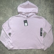 NWT Girls Art Class Violet Purple Cropped Hoodie Hooded Sweatshirt Size XL 14/16