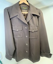 Vintage 70's Haggar Men's Brown-Grey Mod Disco Shirt / Jacket Retro size 46