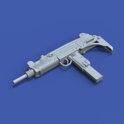ROYAL MODEL UZI SUBMACHINE GUN 3D PRINT (1 Stück) Maßstab 1:16 Cod.RM1028
