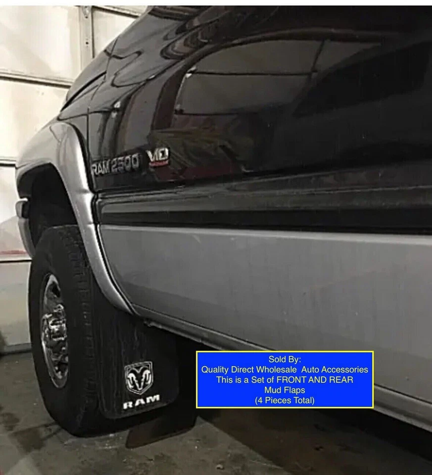 Juego: 4 guardabarros delanteros y traseros Dodge Ram 1500 2500 3500 1994-2024 Foto 2 de 3