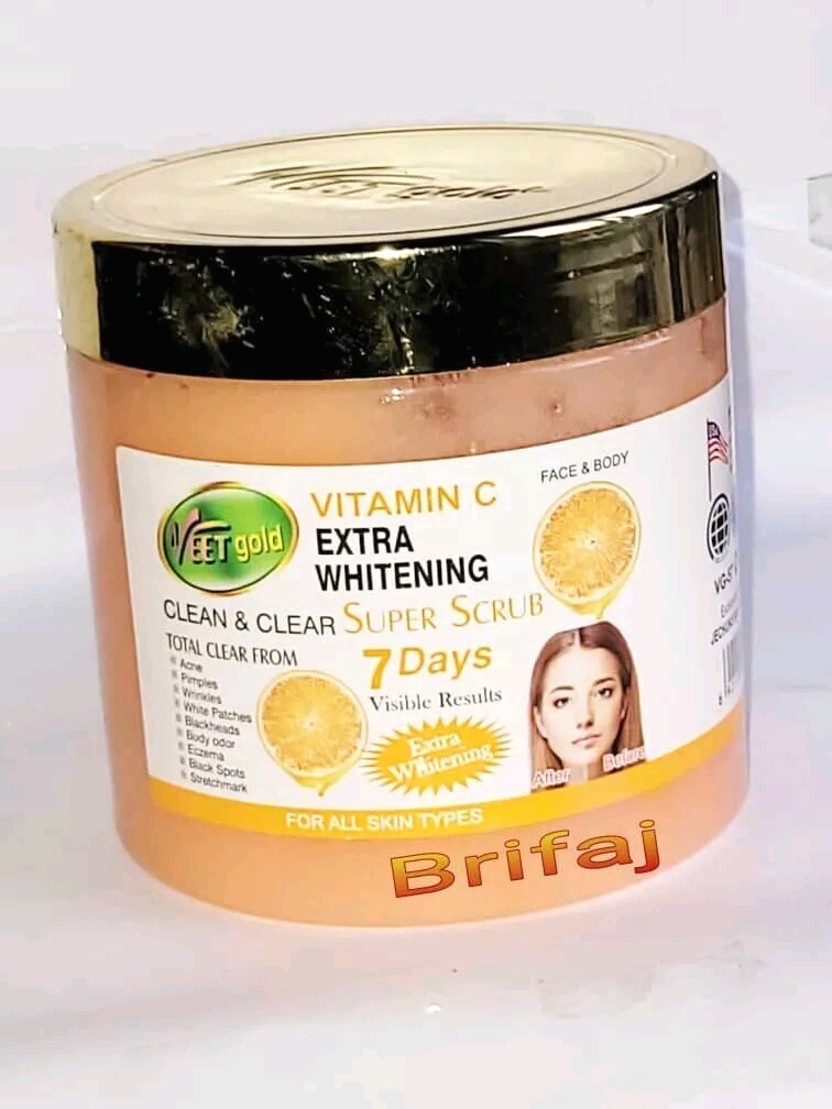 VeetGold  Vitamin C Extra lightening Face & Body Scrub 7 days 