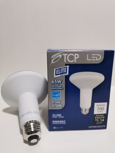 Pack of 6 TCP LED Bulbs -65W Replacement Light Bulbs Dimmable 9.5W LED9BR30D27K - Picture 4 of 6