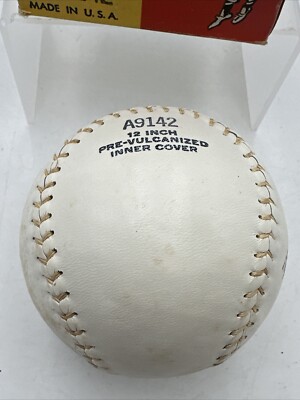 2 Balles Softball Wilson Top Notch 16 A9216 Vintage – Boîtes D'origine Kapok