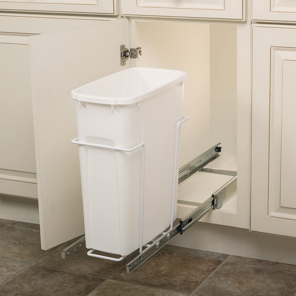 Inside Cabinet Trash Waste Basket Full Height Door With Roll Tray