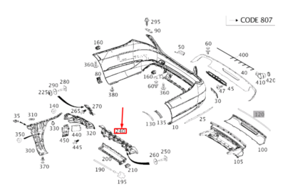 MERCEDES S Class W222 Bumper Rear Cover Roof Racks Carrier 