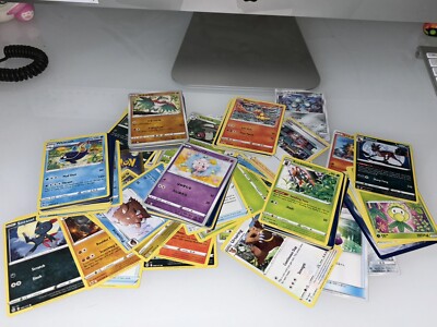 a stack of pokemon cards Stack Of Random Pokémon Cards, Rare Cool Cards Included, Great Condition