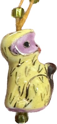 Japanese Netsuke Charm Yellow Monkey