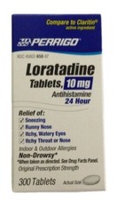 300 Count Loratadine Antihistamine Allergy Relief 10 mg Non Drowsy Tablets