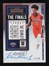 2020-21 Contenders Rookie Variation Finals Ticket 21/49 Kira Lewis Jr Auto 02ez