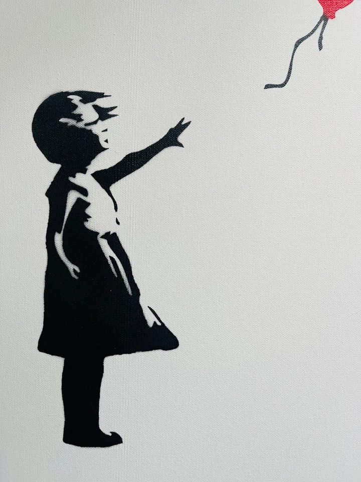 Pintura Banksy Rara Grande Dismaland 2015 con papeleo Foto 3 de 4