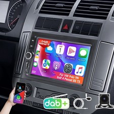 Per VW Polo 9N Golf 4 Passat B5 T5 CarPlay autoradio GPS navigatore 64G Android15 DAB+