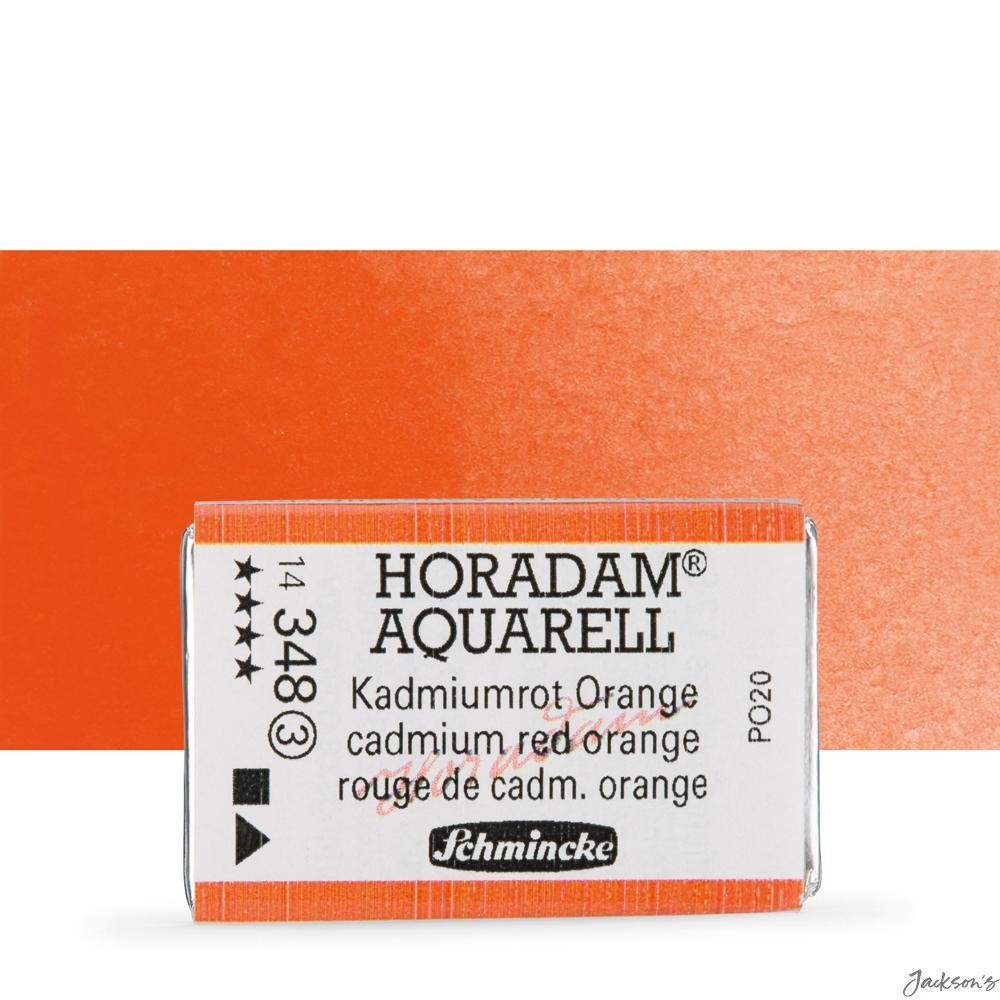 Schmincke Horadam Watercolour Paint Full Pan Cadmium Red Orange For Artists