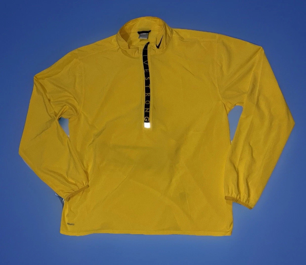 Nike VTG Livestrong Fit Dry 1/4 Zip Windbreaker Pullover Mens L Lightweight