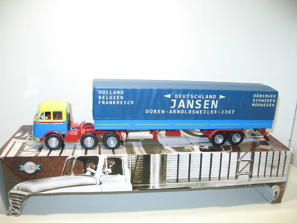 Altaya Ixo 1:43, Mercedes Benz Lps 333 Jansen, Camion Semi Rimorchio D'eccezione - Immagine 2 di 3