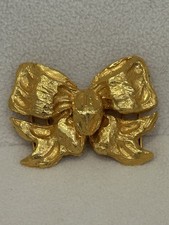 Vintage Princess Mimi Di N 1970s Gold Tone Bow Belt Buckle W Maker s Mark