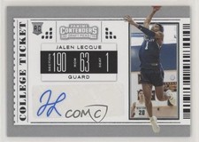 2019-20 Panini Contenders Draft Picks College Ticket Jalen Lecque #119 Auto 0c2