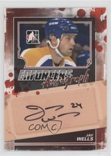 2011-12 ITG Enforcers Jay Wells #A-JW Auto 1o3