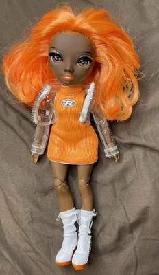 Rainbow High Michelle St. Charles Doll Orange Clothes White Shoes Clear Coat