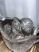 AntiqueAmerican Brilliant Cut Glass Creamer Pitcher