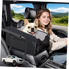 Center Console Dog Car Seat,Pet Car Seats for Small Dogs,Under 30 Large Black