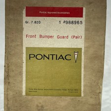 1971-73 Nos Pontiac Ventura Front Bumper Guards Chrome Bumperettes Impact Strips
