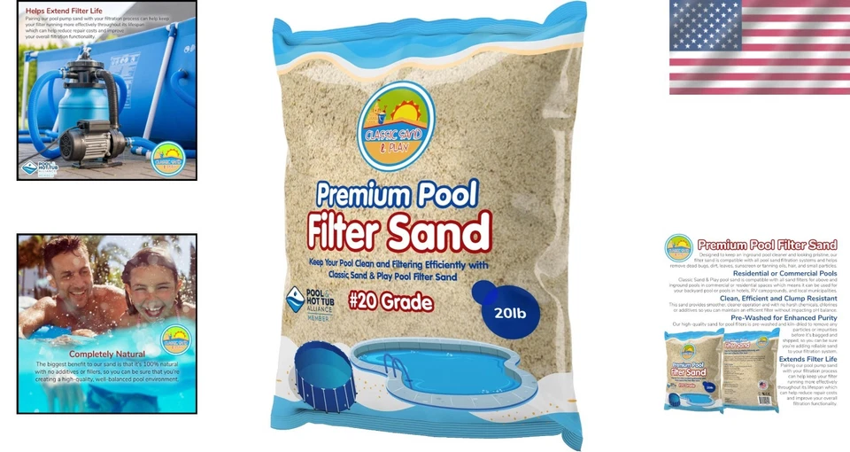 Clog-Free 20 lbs Premium Sand for Above & Inground Pools - Extend Filter Life - Image 2 of 4