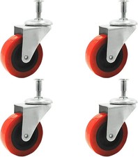 4 Pack Heavy-Duty 2" LOW PROFILE Swivel Caster Wheel for Creeper Service Cart St