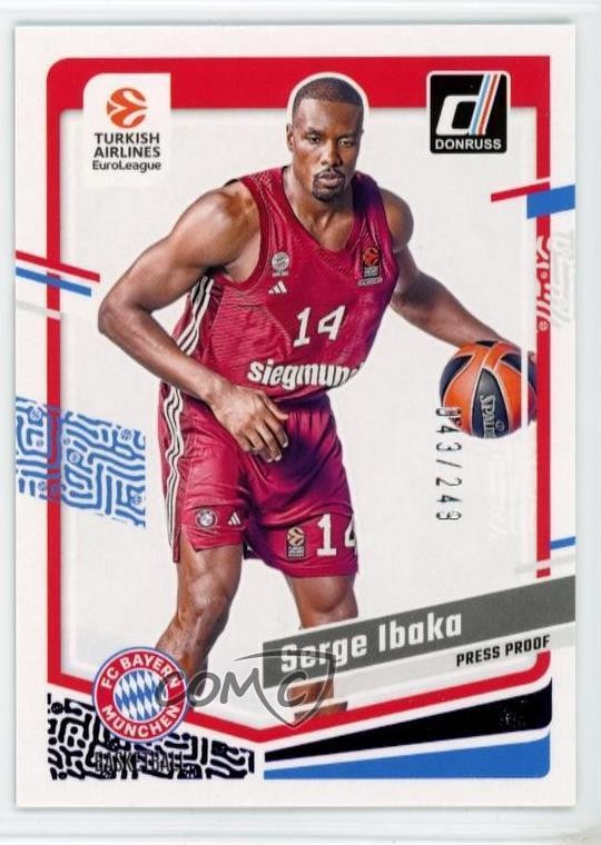 2023 Panini Donruss EuroLeague Purple Press Proof 43/249 Serge Ibaka #151 1u5y
