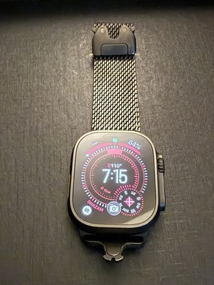 Apple Watch Ultra 2 GPS Cellular 49mm Black Titanium Case Black Milanese Loop