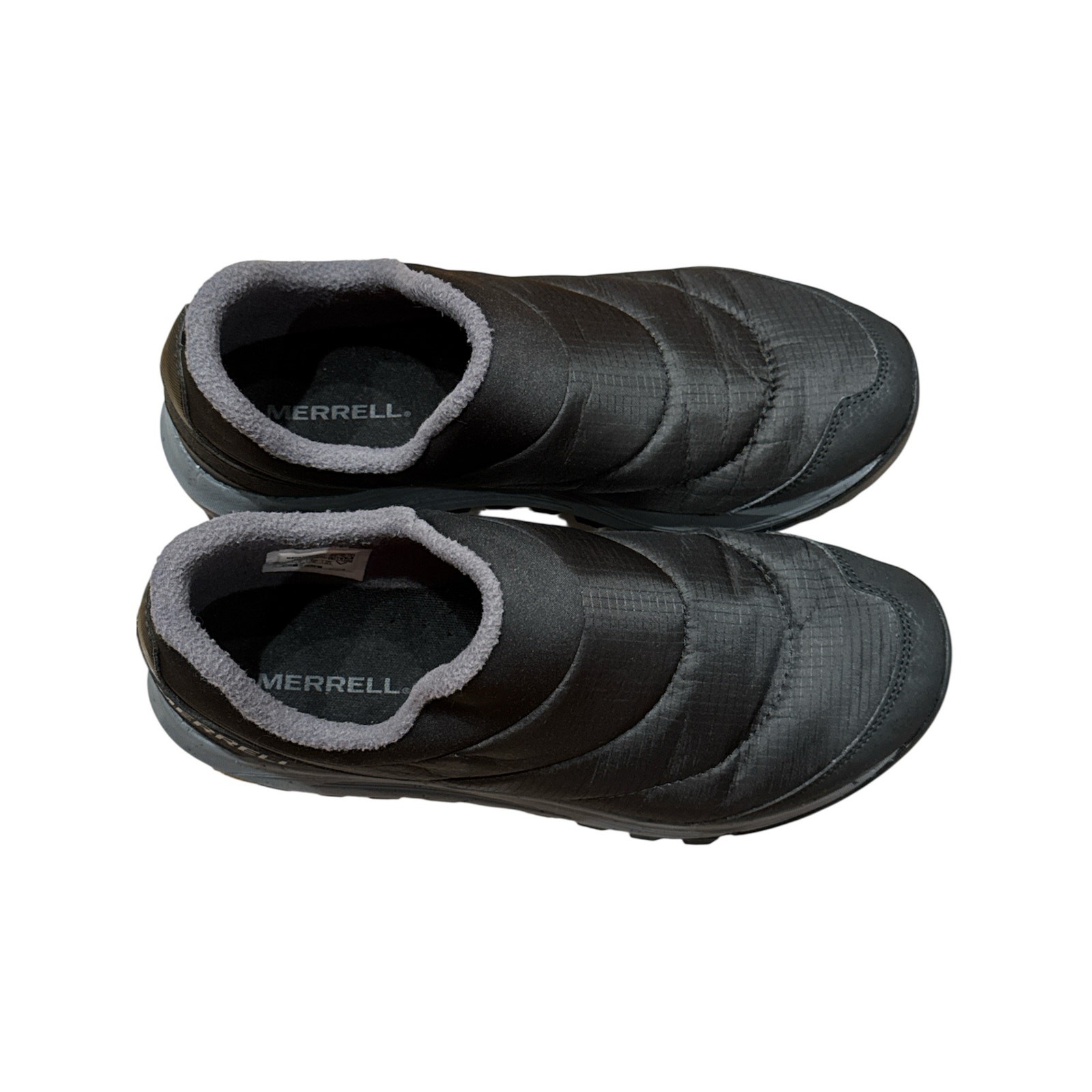 Merrell Uomo 8.5 Nero Scarpe Slip On Foderate in Pile Nova Moc Sneakers Vibram Autunno