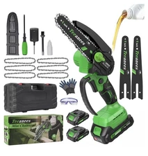 6'' Hand-held Electric Compact Chainsaw Tree Cutting Logging Chainsaws