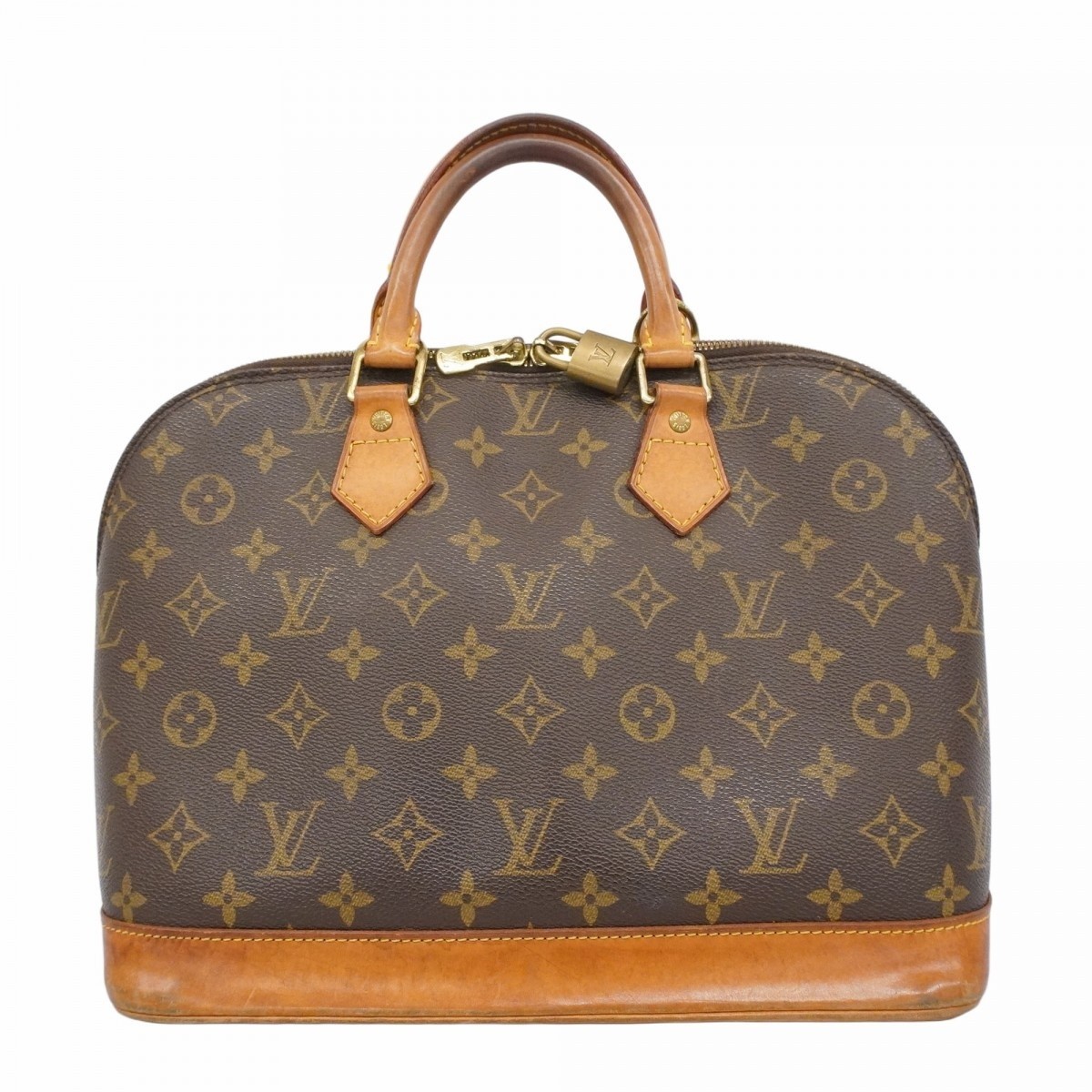 Louis Vuitton Monogram Alma Handbag M51130 Brown Leather Canvas