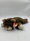 Vtg TY Classic Spice the Cat 12" Plush Stuffed Animal Blue Ribbon 1997 Striped