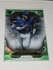 2020 Topps Triple Threads Emerald #92 Bo Bichette RC Rookie Card /275 Blue Jays