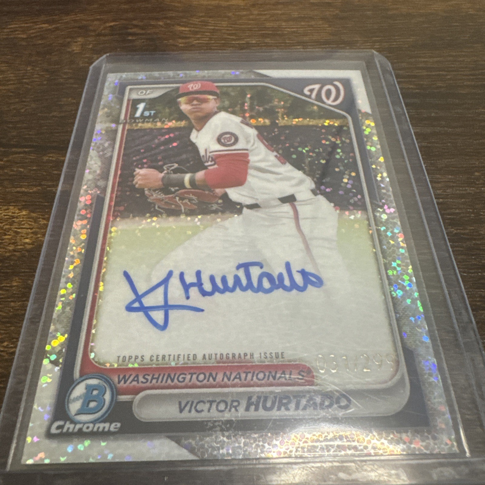 2024 Bowman Chrome VICTOR HURTADO #CPA-VH Rookie AUTO /299 - SPECKLE REFRACTOR