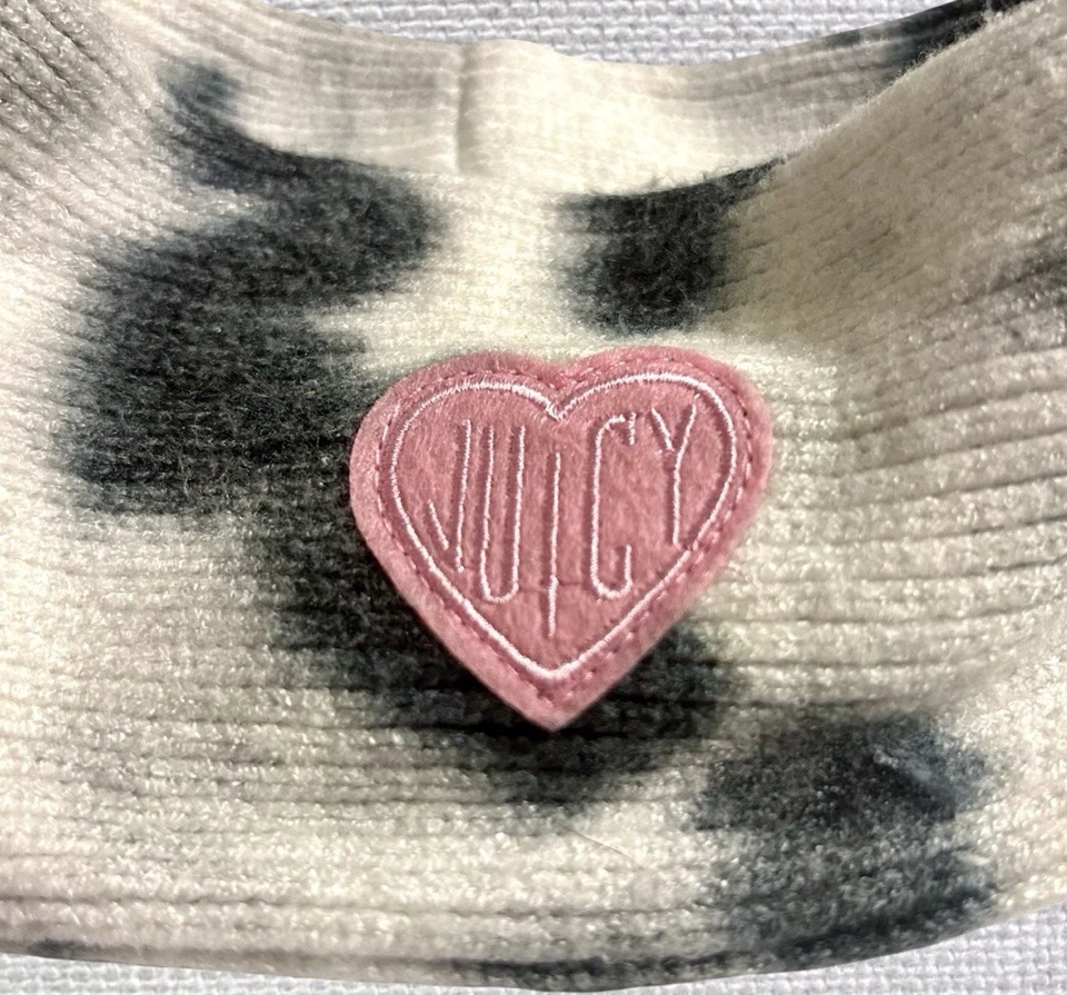 Juicy Couture Tie-Dye Invierno Esquí Diadema/Calentadores de Oreja Talla Única Negro Blanco Rosa Foto 3 de 4