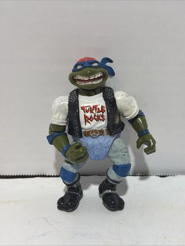 Vintage 1991 TMNT Mirage Teenage Mutant Ninja Turtles Rock  Leonardo Toy